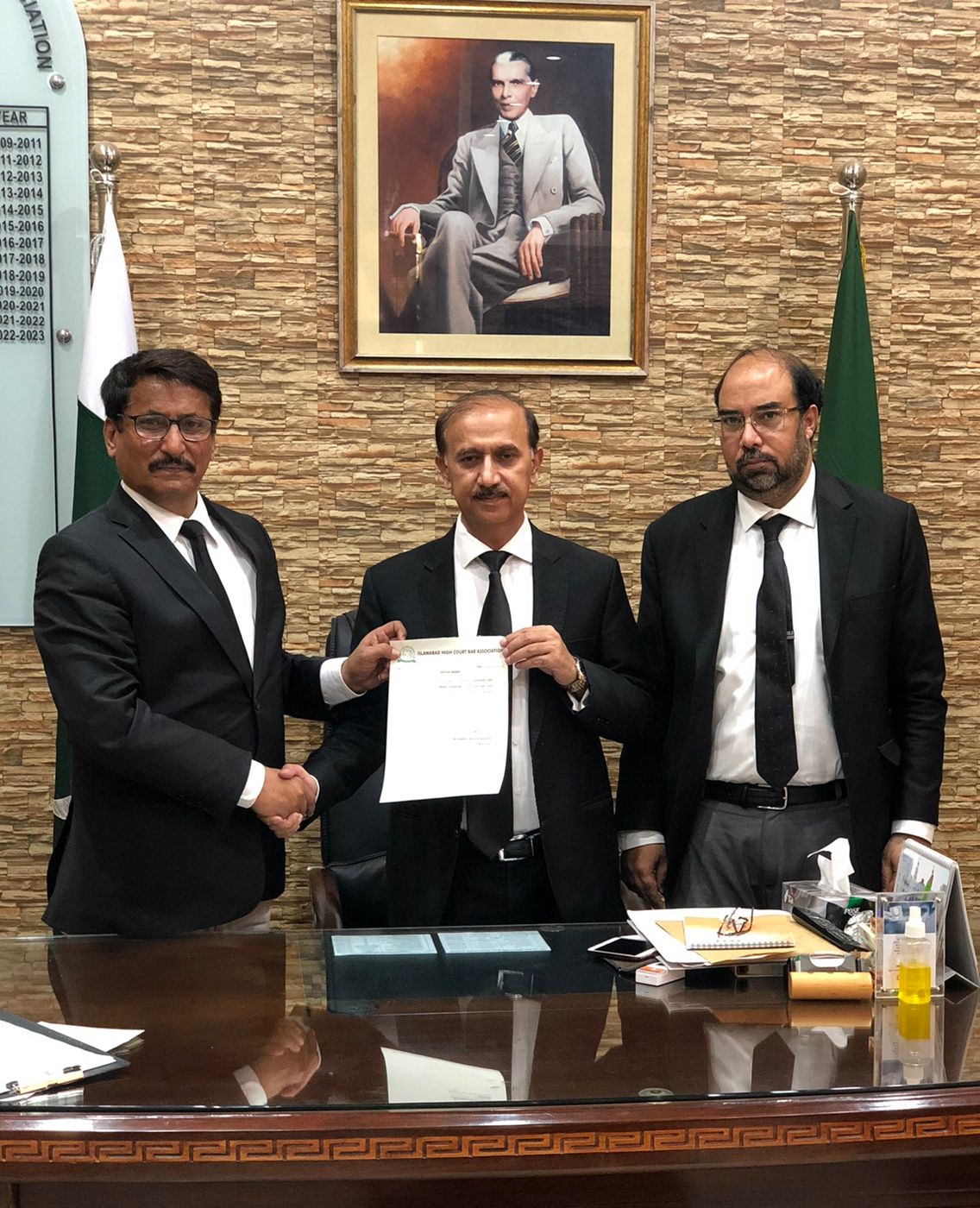 Khudayar Mohla, Islamabad High Court, Islamabad High Court Bar Association, IHCBA President President Shoaib Shaheen, Vice Chairman IHCBA media committee Muhammad Abdul Rafeh