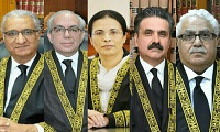 Military Courts, Justice Ejazul Ahsan, Justice Munib Akhtar, Justice Yayha Afridi, Justice Sayyed Mazhar Ali Akbar Naqvi, Justice Ayesha A Malik, May 09 protest, Ousted Prime Minister Imran Khan, Constitutional Petitions, Supreme Court of Pakistan, Editor, Accused, Civilian, Trial, Atizaz Ahsan