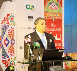 Islamabad Literature Festival (ILF), Gandhara Citizen Club, Fatima Jinnah Park,British High Commissioner Jane Marriott, Managing Director of Oxford University Press (OUP) Arshad Saeed Husain,