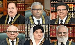 Justice Ms Musarrat Hilali, Justice Aminuddin, Justice Hassan Azhar Rizvi, editor, Justice Muhammad Ali Mazhar, Justice Musarrat Hilali, Justice Irfan Saadat, Justice Sardar Tariq Masood, Aitzaz Ahsan, Faisal Siddiqui, Salman Akram Raja, Latif Khosa