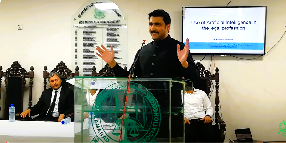 Editor, Islamabad Bar Association, AI in legal profession, training workshop, Dr. Jamal Afridi, artificial intelligence in law, legal technology, legal AI tools, AI-powered legal research, document review AI, predictive analytics law, case outcomes AI, risk assessment AI, contract analysis AI, AI chatbots law firms, client intake AI, ethical AI in law, future of legal services, legal industry modernization, AI benefits legal, AI challenges legal, high-value legal tasks, legal automation, legal community AI, technological literacy law, law firm innovation, AI legal ethics, AI legal trends, AI in legal practice, AI legal education, AI legal insights, legal profession AI transformation