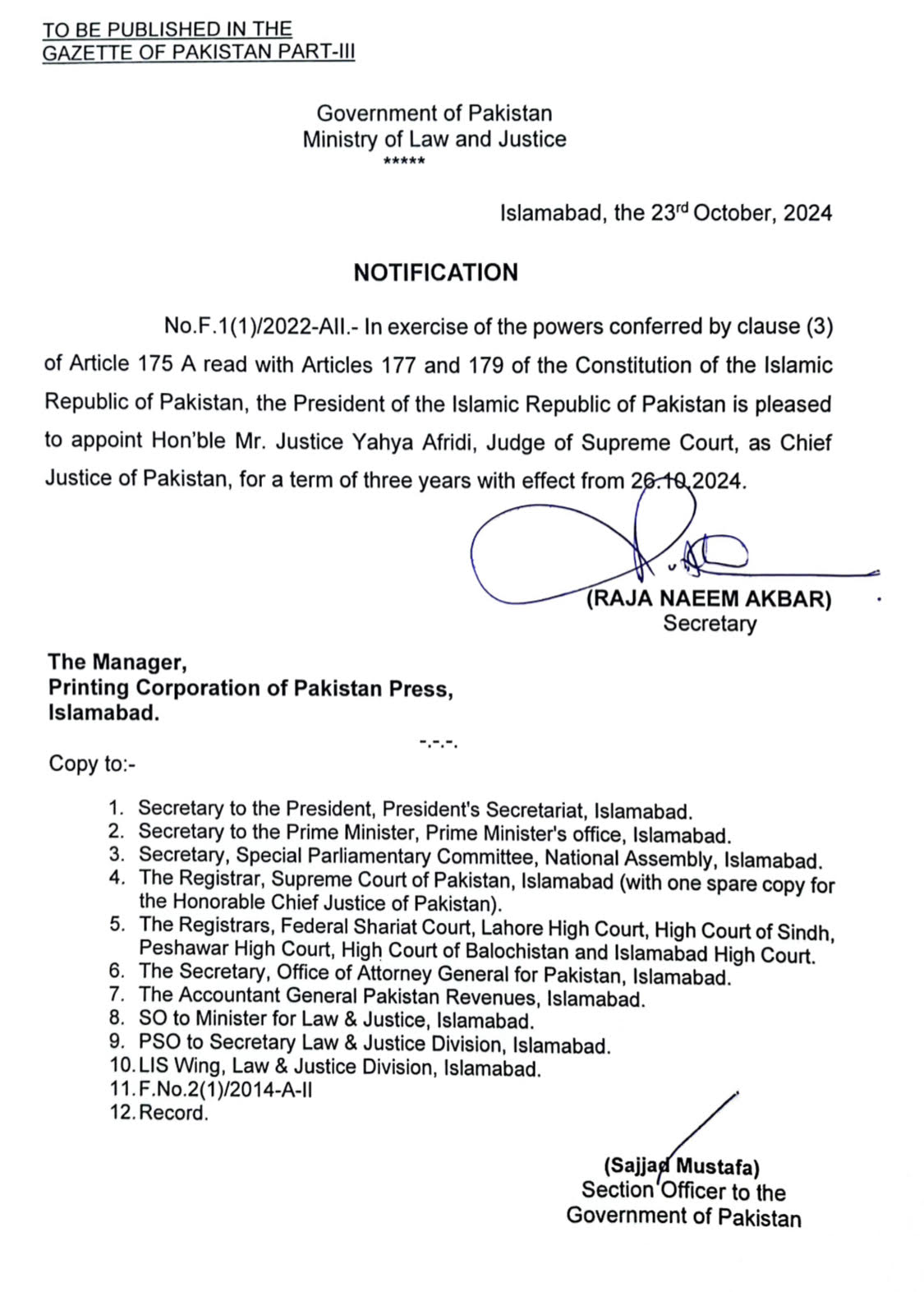 Editor, Khudayar Mohla, Justice Yahya Afridi, Chief Justice of Pakistan, 26th Constitutional Amendment, President Asif Ali Zardari, judicial appointments, Special Parliamentary Committee, Supreme Court judges, judicial revolution, appointment process, Qazi Faez Isa, parliamentary panel, political developments, Azam Nazeer Tarar, PTI, Sunni Ittehad Council, constitutional changes, Articles 175A, 177, 179, oath of office, committee members, legislative history, Pakistan judiciary, judicial review, political dynamics