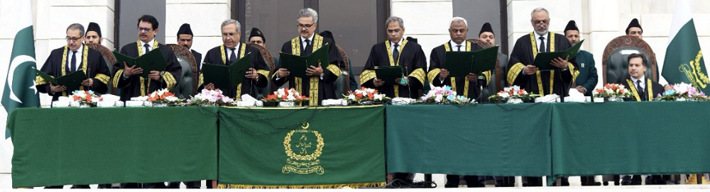 Editor, Khudayar Mohla, Chief Justice of Pakistan Justice Yahya Afridi, oath of office, Supreme Court judges, permanent judges, ad-hoc judge, Justice Hashim Khan Kakar, Justice Muhammad Shafi Siddiqui, Justice Salah Uddin Panhwar, Justice Shakeel Ahmed, Justice Aamir Farooq, Justice Ishtiaq Ibrahim, Justice Mian Gul Hasan Aurangzeb, oath-taking ceremony, Pakistan judiciary, Constitution of Pakistan, Islamic Republic of Pakistan, law, Ministry of Law and Justice, Islamabad High Court, Peshawar High Court, Sindh High Court, Acting Chief Justices, Justice Sardar Muhammad Sarfraz Dogar, Justice S.M Atiq Shah, Justice Muhammad Junaid Ghaffar, Governor Khyber Pakhtunkhwa, Governor Sindh, Aiwan-e-Sadr, Governor’s House, legal ceremony, judicial appointments.