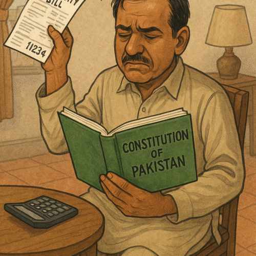 electricity bill satire, WAPDA billing issues, slab billing Pakistan, Article 25 Constitution of Pakistan, NEPRA regulations, circular debt recovery, political interference in electricity, SDO favoritism, electricity billing inequality, energy policy satire, Pakistani consumer rights, WAPDA criticism, public resource misuse, power sector corruption, administrative inflation, fiscal mismanagement Pakistan, electricity law Pakistan, load-shedding satire, Electricity Rules 1937, political sifarish in energy sector, IPP payments Pakistan, reverse incentive billing, demand note bypassing, public procurement rules violation, Water and Power Development Authority critique