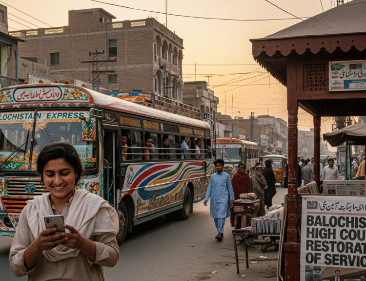Balochistan High Court in Quetta directs immediate resumption of public transport and orders the government to devise a strategy for restoring cellular and internet services, with the next hearing set for August 21