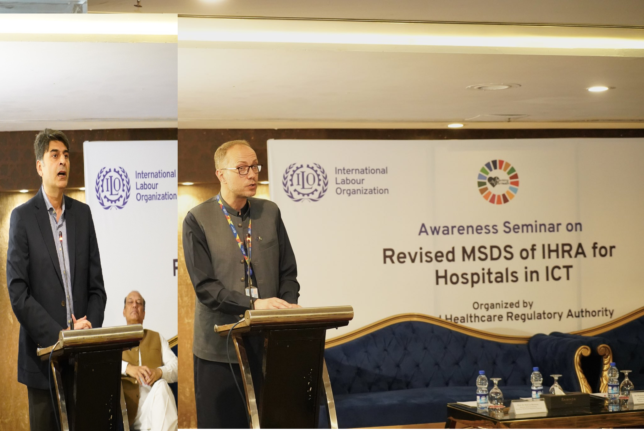 Khudayar Mohla, Islamabad, healthcare, International Labour Organization, Islamabad Healthcare Regulatory Authority, Minimum Service Delivery Standards, health facilities, Islamabad Capital Territory, patient care, healthcare workers, workplace safety, OECD, WHO, labor conventions, hospitals, quality of care, working conditions, risk assessments, violence prevention, harassment protection, female staff, infection prevention, antimicrobial resistance, hospital-acquired infections, skilled health professionals, Dr. Malik Mukhtar Ahmed Bharath, Ministry of National Health Services, IHRA registration, licensing facilities, Geir Tonstol, ILO Pakistan, safety at work, dignity, social dialogue, Dr. Muhammad Riaz Shahbaz Janjua, regulation, partnership, credible standards, reliable standards, fair healthcare, Punjab model, safer healthcare, fairer healthcare, compliance, technical assistance, capacity building