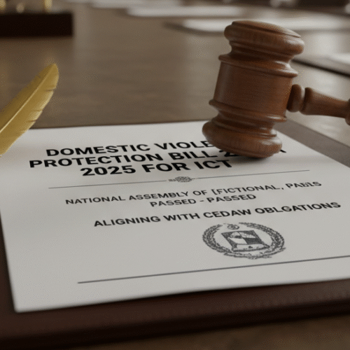 National Assembly, Domestic Violence Prevention and Protection Act 2025, Islamabad Capital Territory (ICT), CEDAW alignment, legal framework, abuse protection, physical abuse, emotional abuse, psychological abuse, sexual abuse, economic abuse, Family Court, protection orders, residence orders, monetary relief, protection committees, Protection Officers, service providers, victim compensation, legislative step, CEDAW