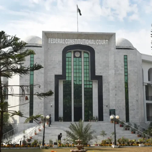 Khudayar Mohla,ederal Constitutional Court, FCC Pakistan, Lahore High Court, LHC judgment, import ban from India, India Pakistan trade ban, SROs 927 and 928 2019, commerce ministry appeal, ban on Indian imports, books import ban, judicial overreach, separation of powers, foreign policy Pakistan, national security trade restrictions, statutory regulatory orders Pakistan, constitutional jurisdiction, executive domain, judicial review limits, Pakistan India trade relations, Kashmir policy Pakistan, Supreme Court Pakistan appeal transfer, 27th Constitutional Amendment, Justice Aamer Farooq, Justice Ali Baqar Najafi, Justice Rozi Khan Barrech, Advocate Hafiz Ahsaan Ahmad Khokhar, Additional Attorney General Aamir Rehman, non-justiciable matters, import export regulation Pakistan, federal government policy decisions