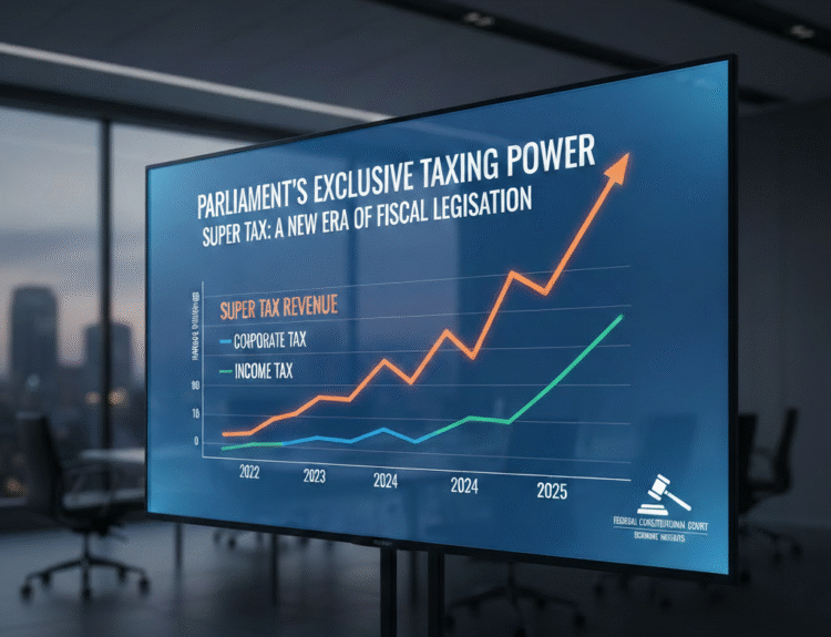 Khudayar Mohla, Section 4-C, Super Tax Pakistan, Income Tax Ordinance 2001, ITO 2001, Finance Act 2022–23, high-income taxpayers, Federal Board of Revenue, FBR Pakistan, Federal Constitutional Court, FCC Pakistan, government appeals, Hafiz Ahsaan Ahmad Khokhar, constitutional validity, judicial review Pakistan, taxation authority, double taxation, retrospective tax, separation of powers, Pakistan tax law, federal revenue