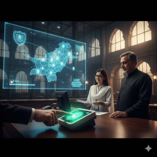 Lahore High Court, LHC biometric verification, Punjab courts, case filing Punjab, judicial transparency Pakistan, fake case prevention, biometric authentication courts, court fraud prevention, legal identity verification, digital justice Pakistan