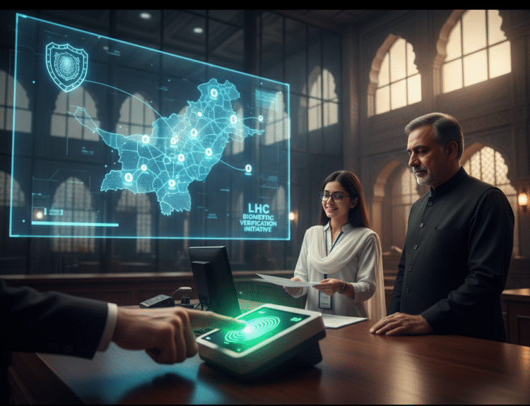 Lahore High Court, LHC biometric verification, Punjab courts, case filing Punjab, judicial transparency Pakistan, fake case prevention, biometric authentication courts, court fraud prevention, legal identity verification, digital justice Pakistan