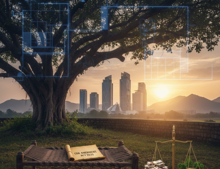 CDA Amendment Bill 2025, Capital Development Authority, Islamabad land acquisition, property compensation Pakistan, land resettlement Islamabad, urban development Islamabad, displaced communities Pakistan, land-sharing compensation, rehabilitation and resettlement, President Asif Ali Zardari, Prime Minister Shehbaz Sharif, Article 254 Constitution Pakistan, equitable urban growth, property rights Pakistan, distributive justice Islamabad, Khudayar Mohla