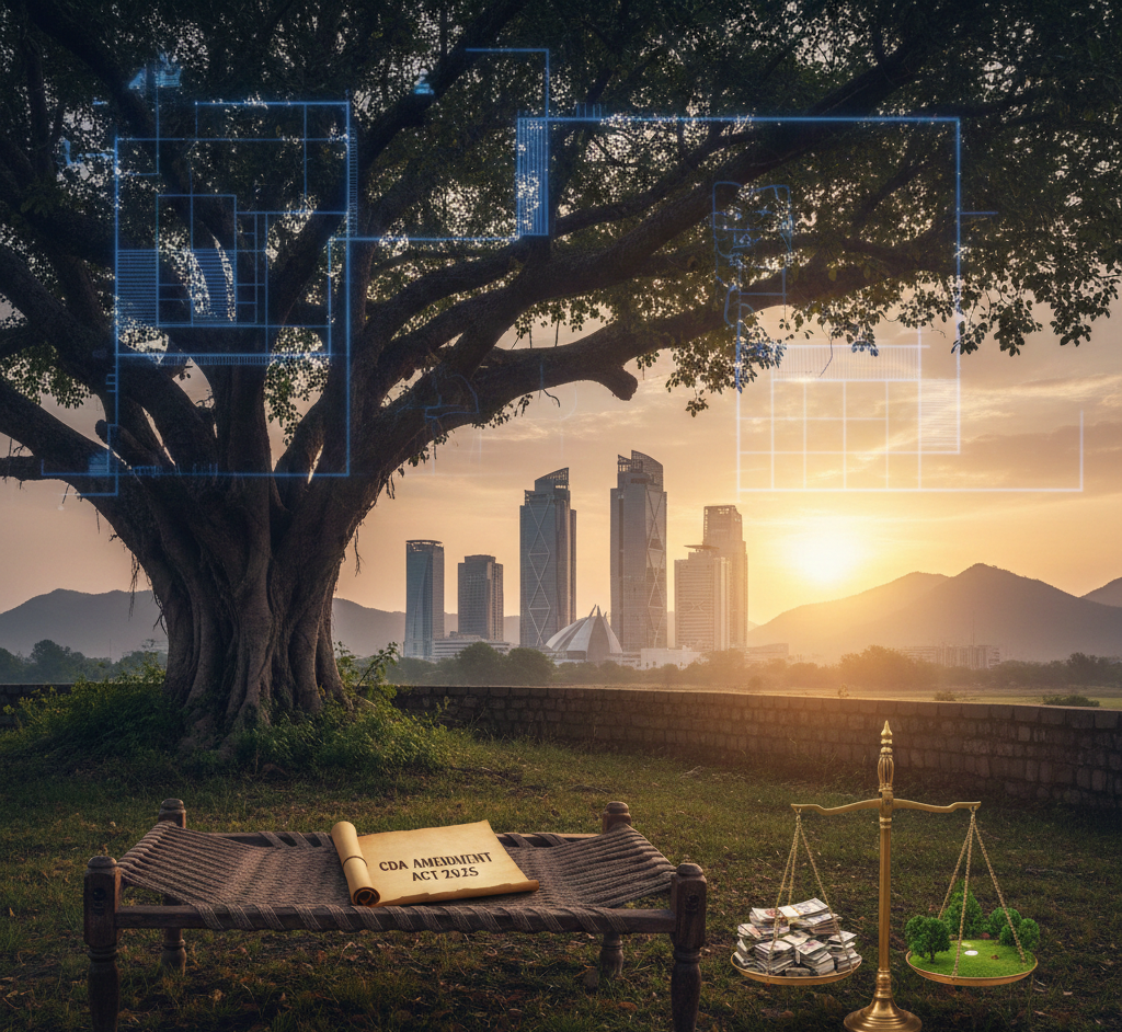 CDA Amendment Bill 2025, Capital Development Authority, Islamabad land acquisition, property compensation Pakistan, land resettlement Islamabad, urban development Islamabad, displaced communities Pakistan, land-sharing compensation, rehabilitation and resettlement, President Asif Ali Zardari, Prime Minister Shehbaz Sharif, Article 254 Constitution Pakistan, equitable urban growth, property rights Pakistan, distributive justice Islamabad, Khudayar Mohla