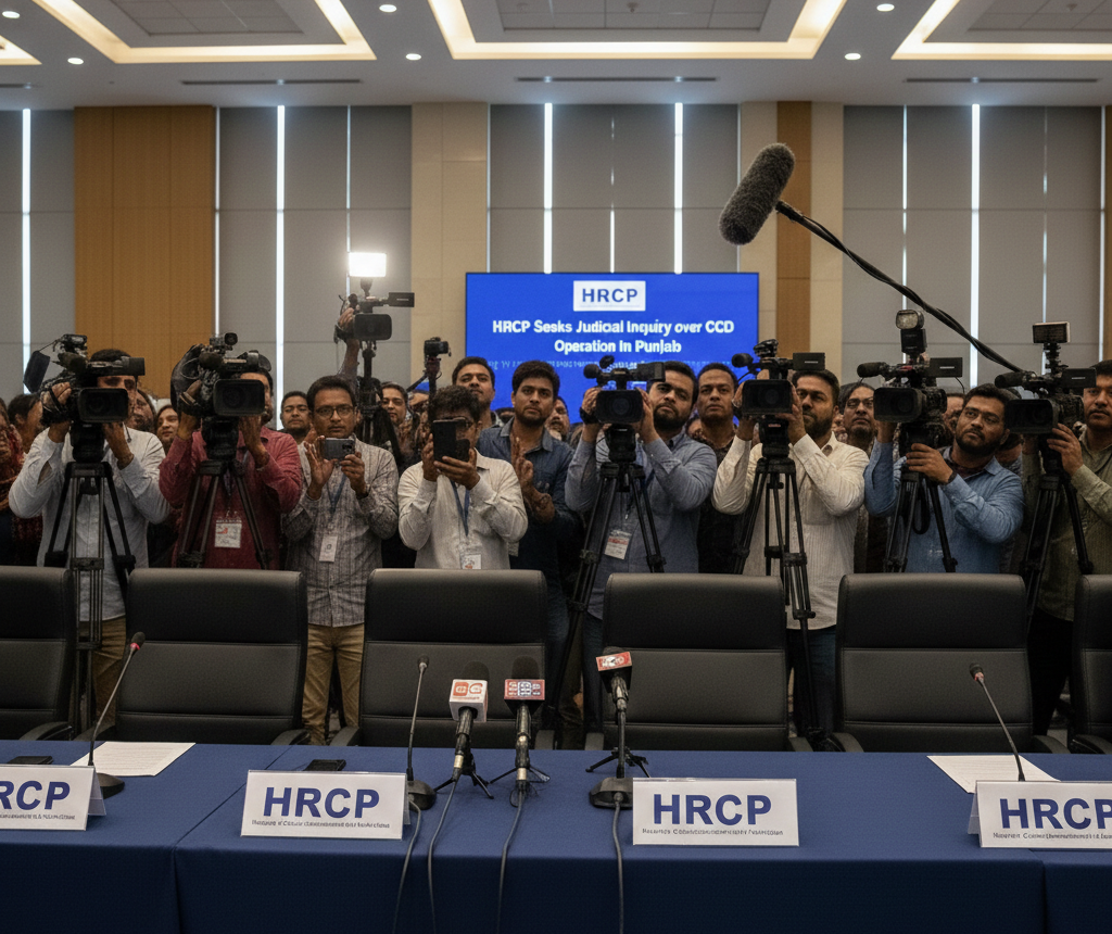 Human Rights Commission of Pakistan, HRCP, Punjab Crime Control Department, CCD Punjab, judicial inquiry, extrajudicial killings, staged police encounters, police encounters Pakistan, Punjab government, organised crime Punjab, rule of law Pakistan, constitutional protections, Asad Iqbal Butt, custodial deaths Pakistan, Torture and Custodial Death Act 2022, FIA investigation, National Commission for Human Rights, NCHR Pakistan, Code of Criminal Procedure Pakistan, Sections 174 and 176 CrPC, magisterial inquiry, encounter killings Punjab, police accountability Pakistan, human rights violations Pakistan, UN Basic Principles on Use of Force, law enforcement accountability, police reform Pakistan, civilian oversight commission, encounter deaths 2025, CCD operations Punjab, custodial torture Pakistan, obstruction of justice, victims’ families intimidation, criminal justice system Pakistan, judicial oversight, province-wide moratorium, independent police oversight, constitutional rule of law, public safety and accountability, human rights law Pakistan