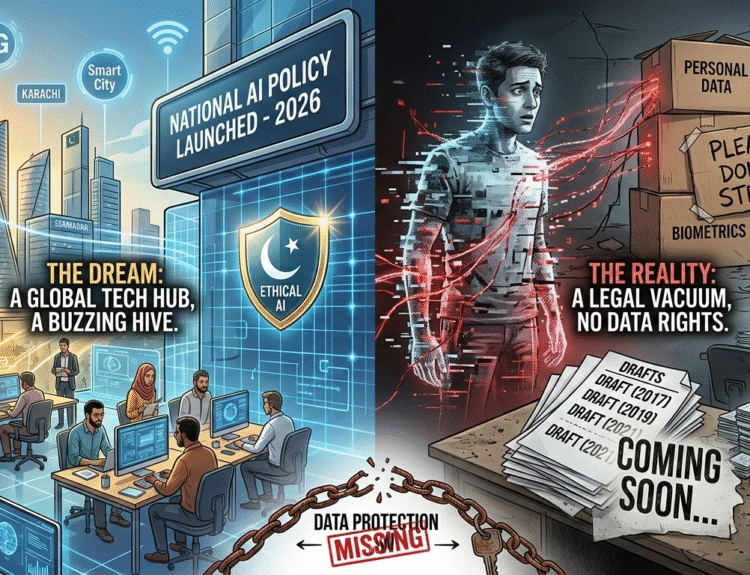 Digital Pakistan 2026, Data Protection Bill, National AI Policy Pakistan, Privacy Rights Pakistan, Cyber Security Law, Khudayar Mohla Advocate, Freelancers Pakistan, PECA Law, Data Adequacy, 5G Pakistan, Biometric Security, Digital Trade Pakistan, IT Exports.