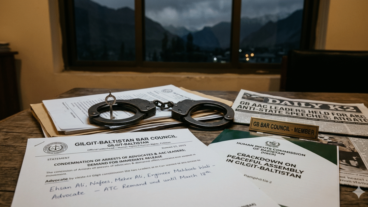 Four AAC Leaders Remanded In Gilgit Over Alleged Anti-State Speeches; Bar Council And HRCP Condemn Arrests