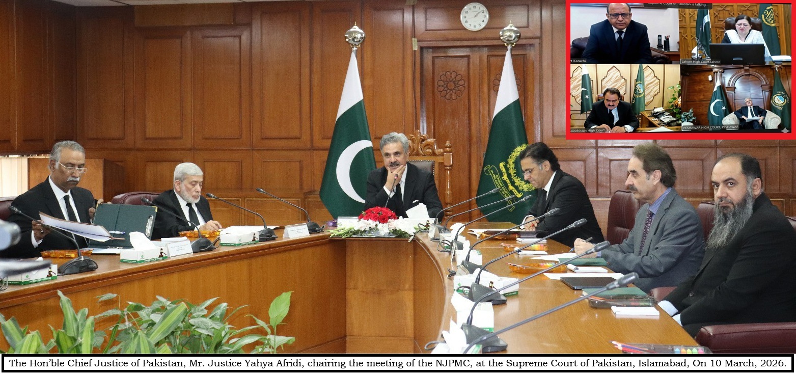 Khudayar Mohla, NJPMC meeting Pakistan, National Judicial Policy Making Committee, Chief Justice of Pakistan, judicial austerity strategy Pakistan, energy conservation judiciary Pakistan, four-day working week courts Pakistan, Supreme Court Pakistan austerity measures, POL reduction judges Pakistan, petroleum oil lubricants judicial officers, High Court working week Monday Thursday, Federal Shariat Court four-day week, Lahore High Court austerity, Islamabad High Court energy conservation, Peshawar High Court measures, High Court Sindh Balochistan, Attorney General Pakistan NJPMC, video-link hearings Pakistan courts, rotational staff attendance judiciary, protocol security rationalisation courts, District Courts four-day week Pakistan, judicial expenditure reduction Pakistan, energy crisis Pakistan judiciary response, access to justice Pakistan, Supreme Court energy policy, judiciary national resilience Pakistan, court operations petroleum shortage, NJPMC virtual meeting Islamabad, Chief Justice Federal Shariat Court, judicial governance Pakistan 2025, sustainable judiciary Pakistan