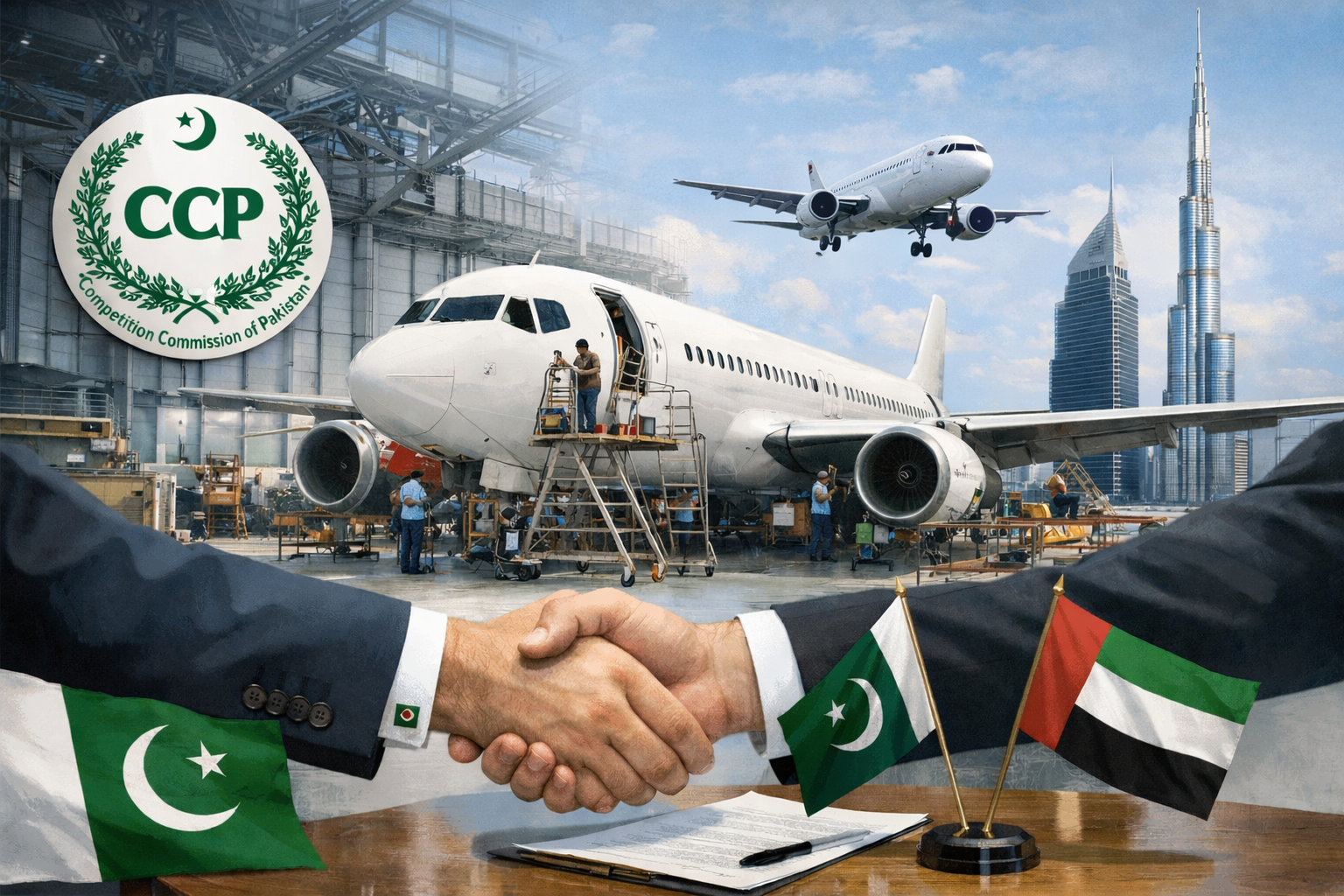 CCP Pakistan, Northern Technik, International Business Company FZE, UAE investment in Pakistan, aircraft maintenance services Pakistan, aviation sector Pakistan, foreign direct investment Pakistan, Competition Act 2010, CCP merger approval, aviation services industry Pakistan, SPARS Private Limited, aviation maintenance market Pakistan, CCP Phase-I review, UAE Pakistan business investment.