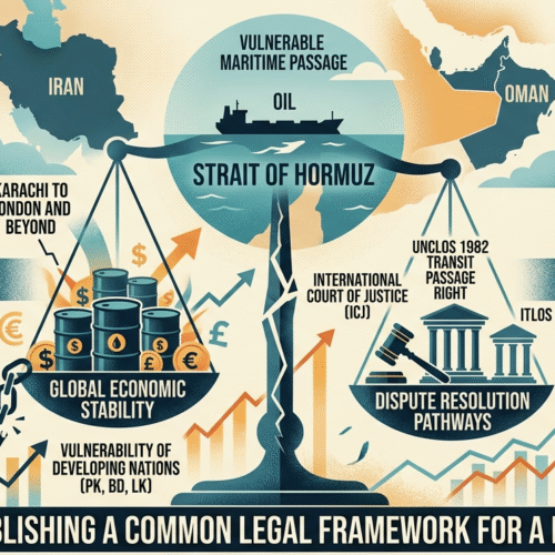 Strait of Hormuz, Iran UNCLOS, Global Inflation Crisis, ICJ ITLOS Legal Remedies, US Iran Conflict, Oil Supply Disruption, Freedom of Navigation, Military Posturing Economic Catastrophe, Pakistan